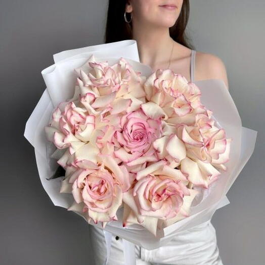 Букет Французские розовые нежные розы