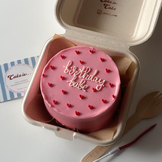 Bento pink cake 470g, бенто торт