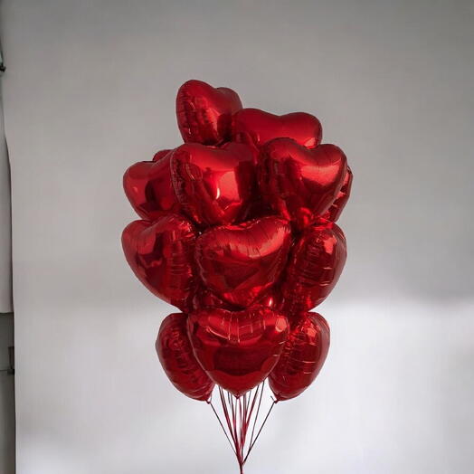 Фольгированные сердца 15
