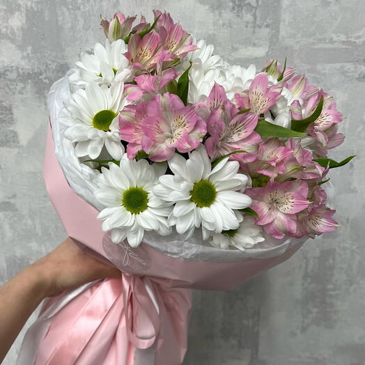 💕Букет Дуо Хризантема и Альстромерия💕