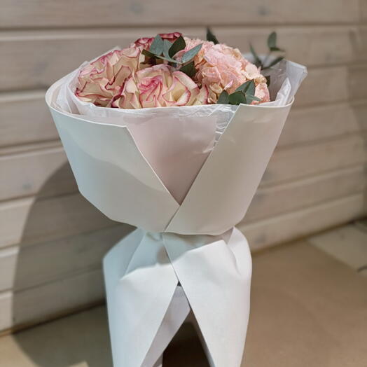 Букет с гортензией и розой 🌸