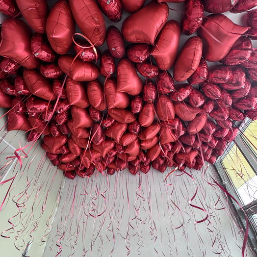 Шарики сердца крачные 100 штук «Сердечный приступ»