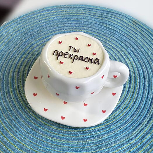 Торт в чайной паре «сердечки»