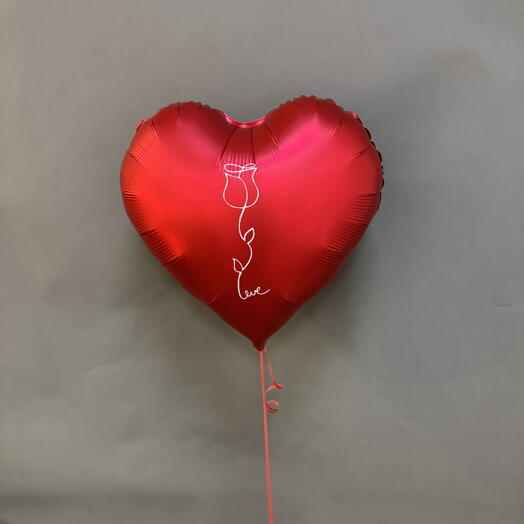 Шар в форме красного сердца «Love