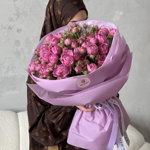 7 Кустовых пионовидных роз