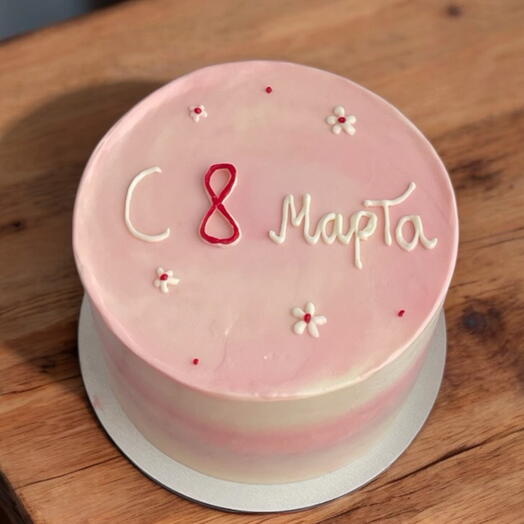 Бенто торт с 8 марта с маленькими цветочками