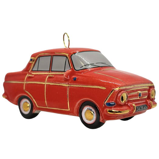 Ёлочная игрушка "Москвич 412" (Фарфоровая мануфактура) красный