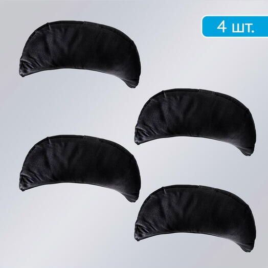 Для медитации полумесяц однотонная (4 шт!) ОПТ, черный, 2 чехла, регулируется плотность, AZEN