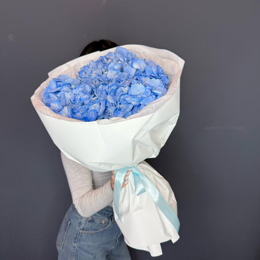 Ramo de nubes de Azúcar 3 hortensias azules