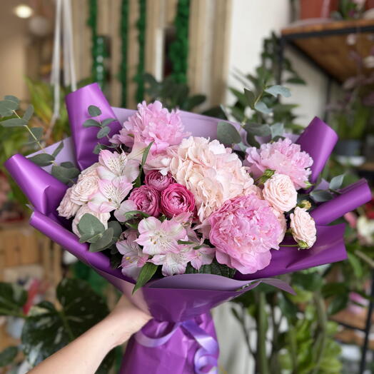 Букет с пионами 🌸🌸🌸