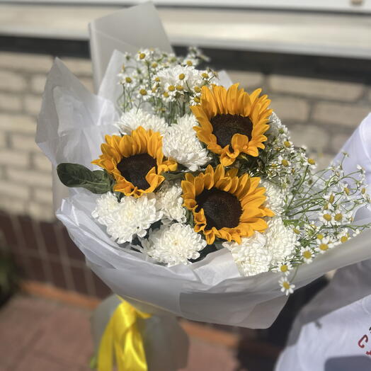 Букет с подсолнухами 🌻
