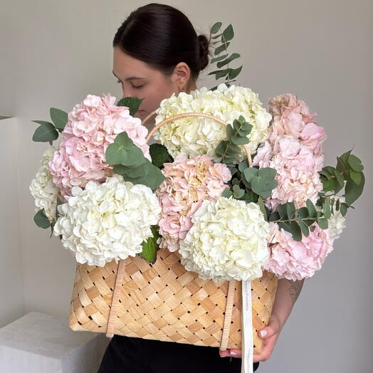Гортензия в корзине🌸🤍