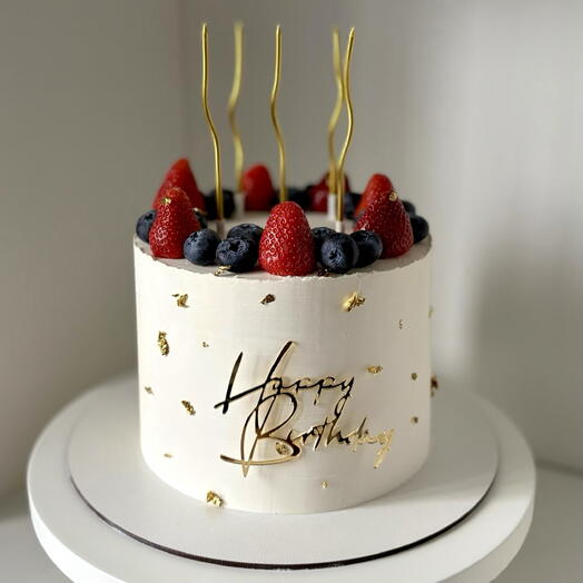 ПРАЗДНИЧНЫЙ ТОРТ С ЯГОДАМИ🍓🎂