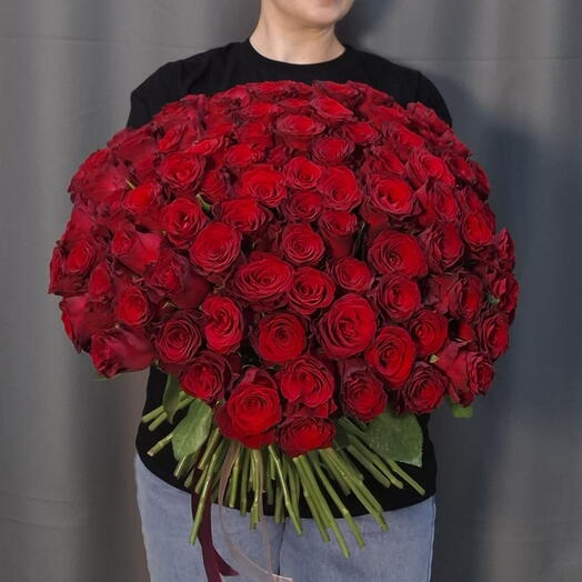 101 роза Кения 40см