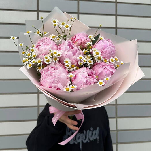 ПИОНОМАНИЯ 🩷 Пионы Сара Бернар и кустовые ромашки 🌼 Пион Ромашка