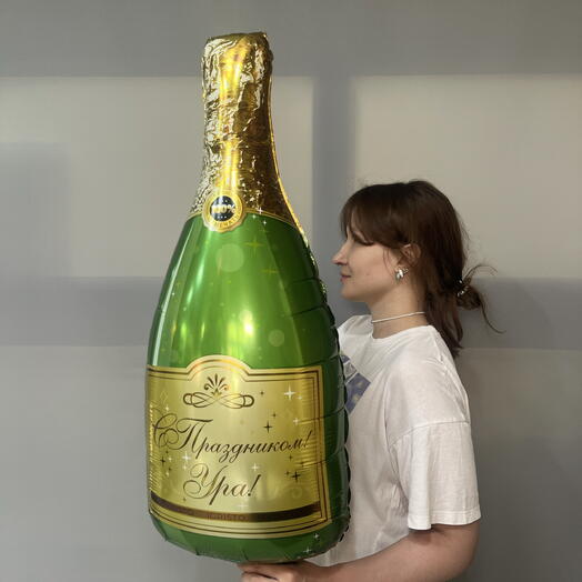 Шар «Бутылка шампанского» фольгированный 🍾