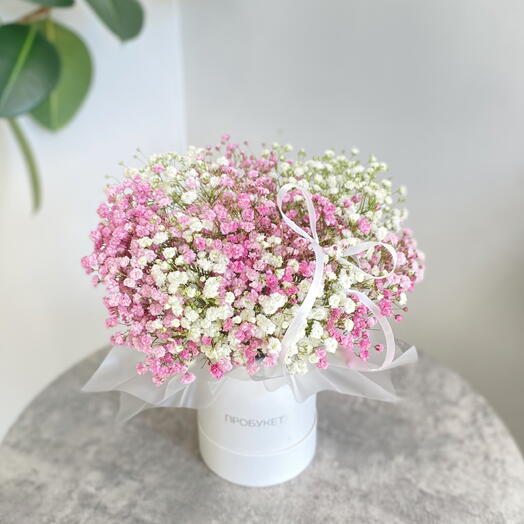 Бело-розовая композиция гипсофил 🌸