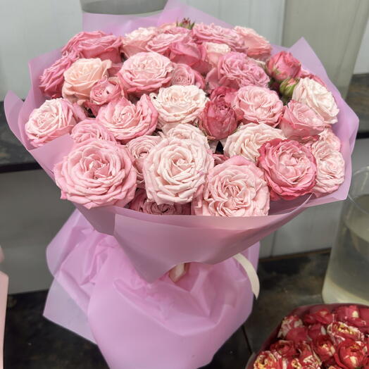 Кустовые пионовидные розы 🌹