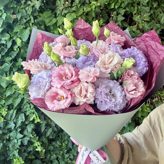 Букет разноцветной кружевной эустомы🌸