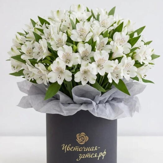 Коробка с альстромериями