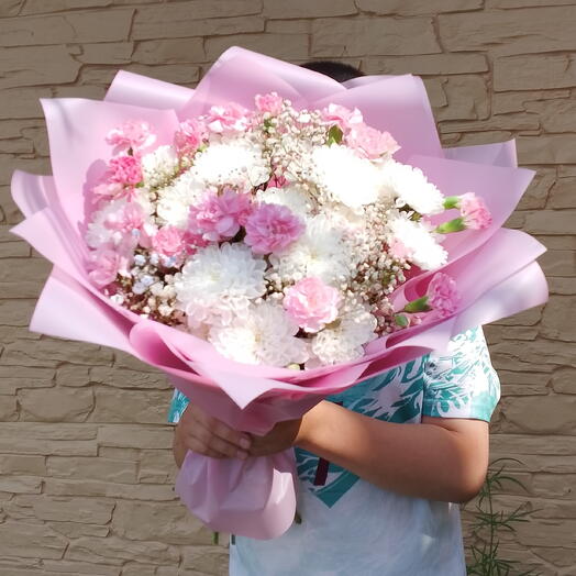 Нежный букетик с диантусами 💐🎋
