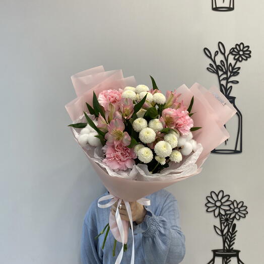 Нежно - розовый милый букет 🌸