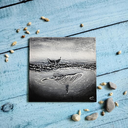 Картина "Погружение" 15×15 см
