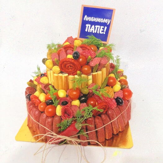 Торт из колбасы на вдв