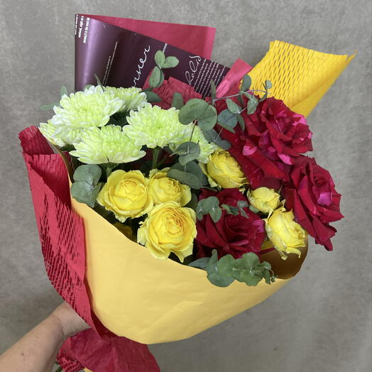Дофаминовый букет с эвкалиптом 💝