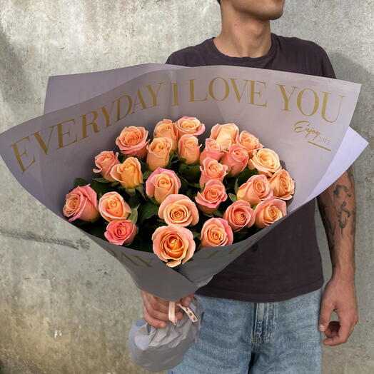 25 роз «LOVE YOU»