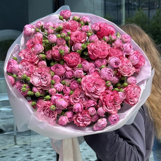 Вау букет из пионовидных роз