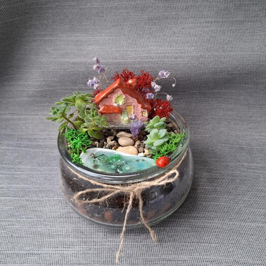 Флорариум бенто  с суккулентами - цветы любимой