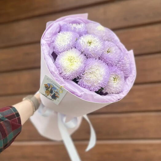 Букет сиреневых астр 💜