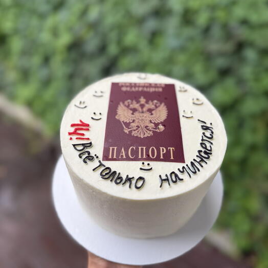 Торт с паспортом. Торт сыну. Торт дочке. 14 лет