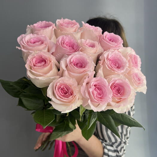 Монобукет нежный 💖 пионовидная Роза Мандала 🌸🌸🌸 15 шт
