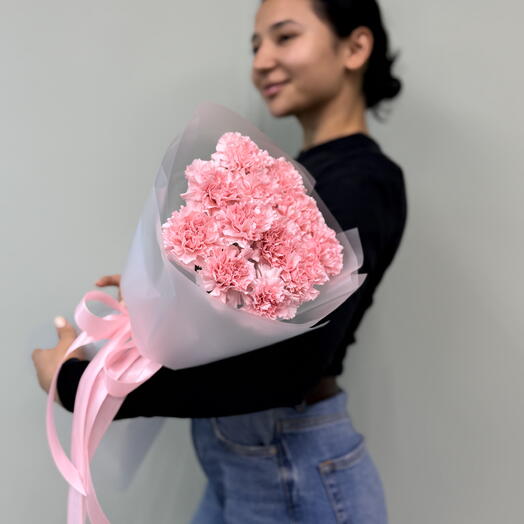 « Монобукет из  стойких диантусов в матовой упаковке» 🎀