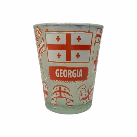 Сувенир стопка для водки Georgia флаг 5,5см. Souvenir glass cup for chacha Georgia 🇬🇪