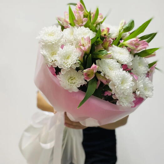 Альстромерии и хризантемы🌸