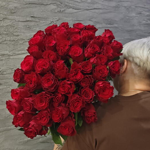 Розы эквадор 49шт без упаковки