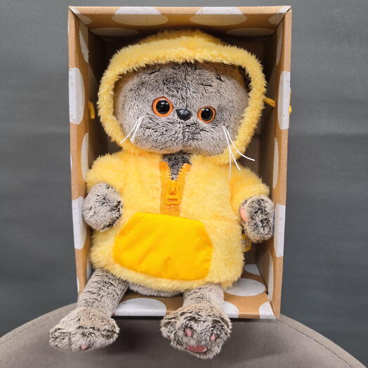 Мягкая игрушка Кот Басик Baby в желтом анораке