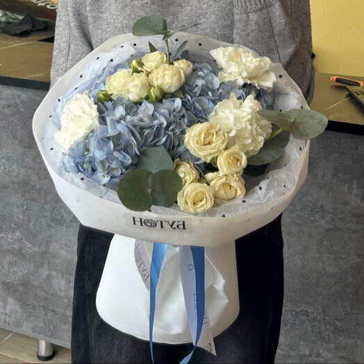 Букет голубое облачко