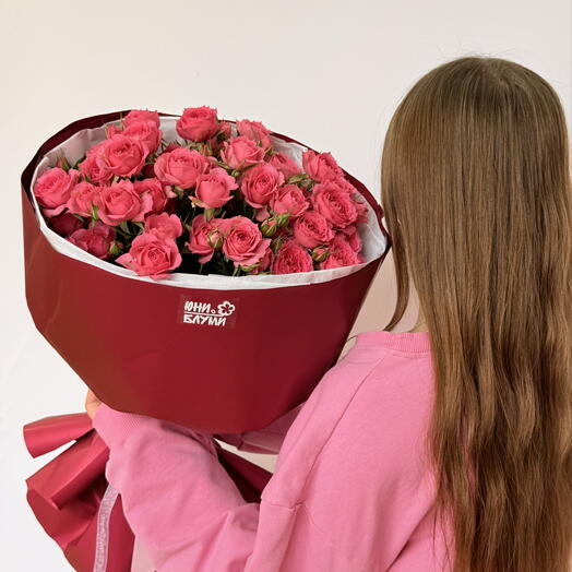 Малиновый бархат🎀 Букет из пионовидной розы😍