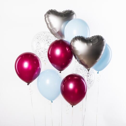 A set of helium balloons "Dawn of Love"