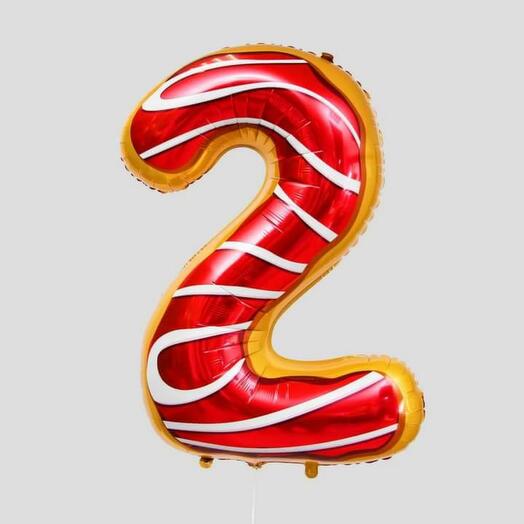 Foil ball "Digit 2"
