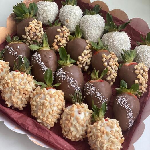 Caja de Fresa en chocolate