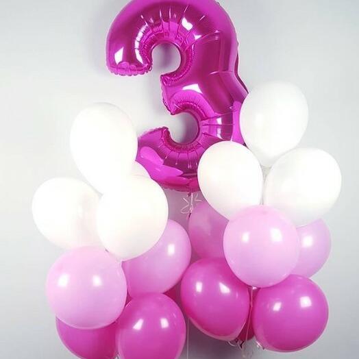 Balloons with the number 21 pcs