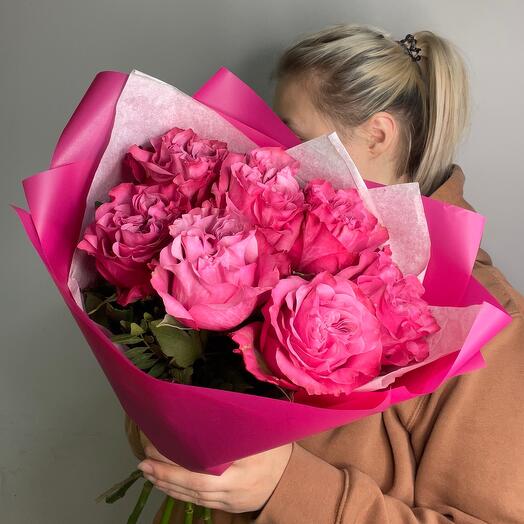 Peony-shaped roses 7 pieces