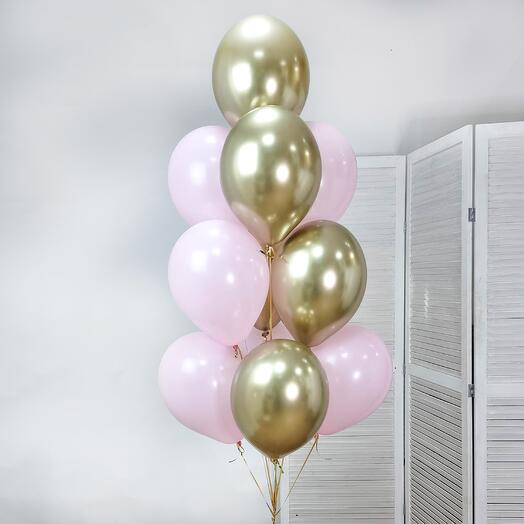 Fuente de bolas de oro Rosa 11 piezas