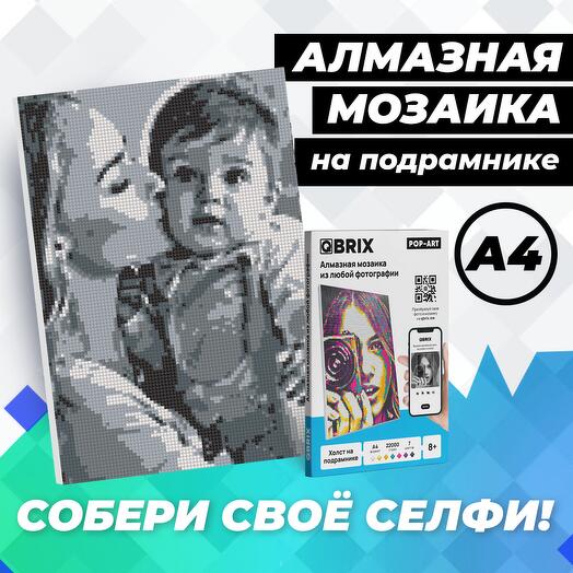 QBRIX Алмазная фото-мозаика на подрамнике ORIGINAL А4