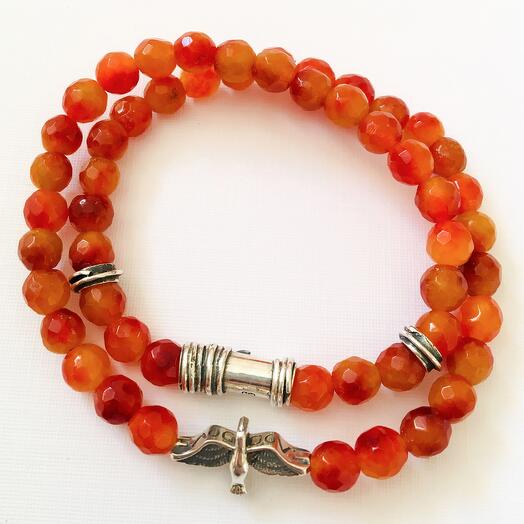 Pulsera de cornalina fuego de Gracia